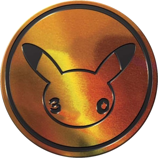 Pikachu-face anniversary coin